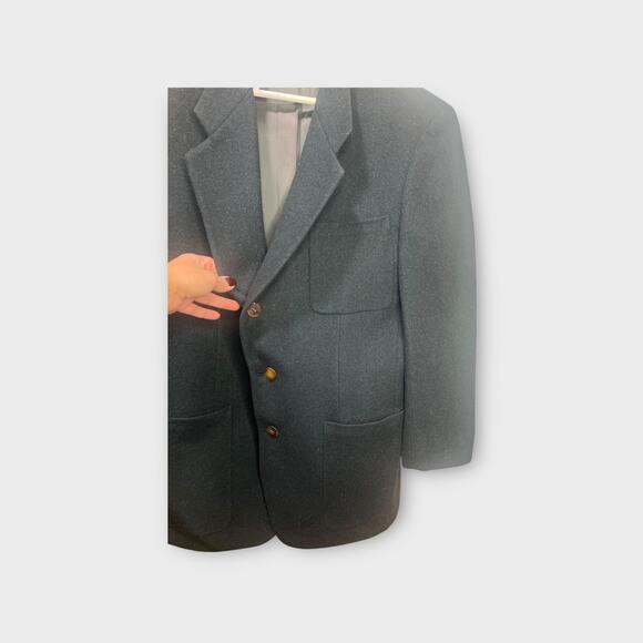 Vintage Mens Nino Cerruti Rue Royal Hyatt & Co Wool Green Blazer Sport Coat 38R - Picture 4 of 10